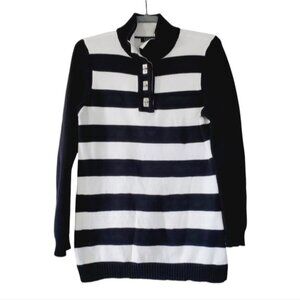 Striped Black and White Women's Sweater
